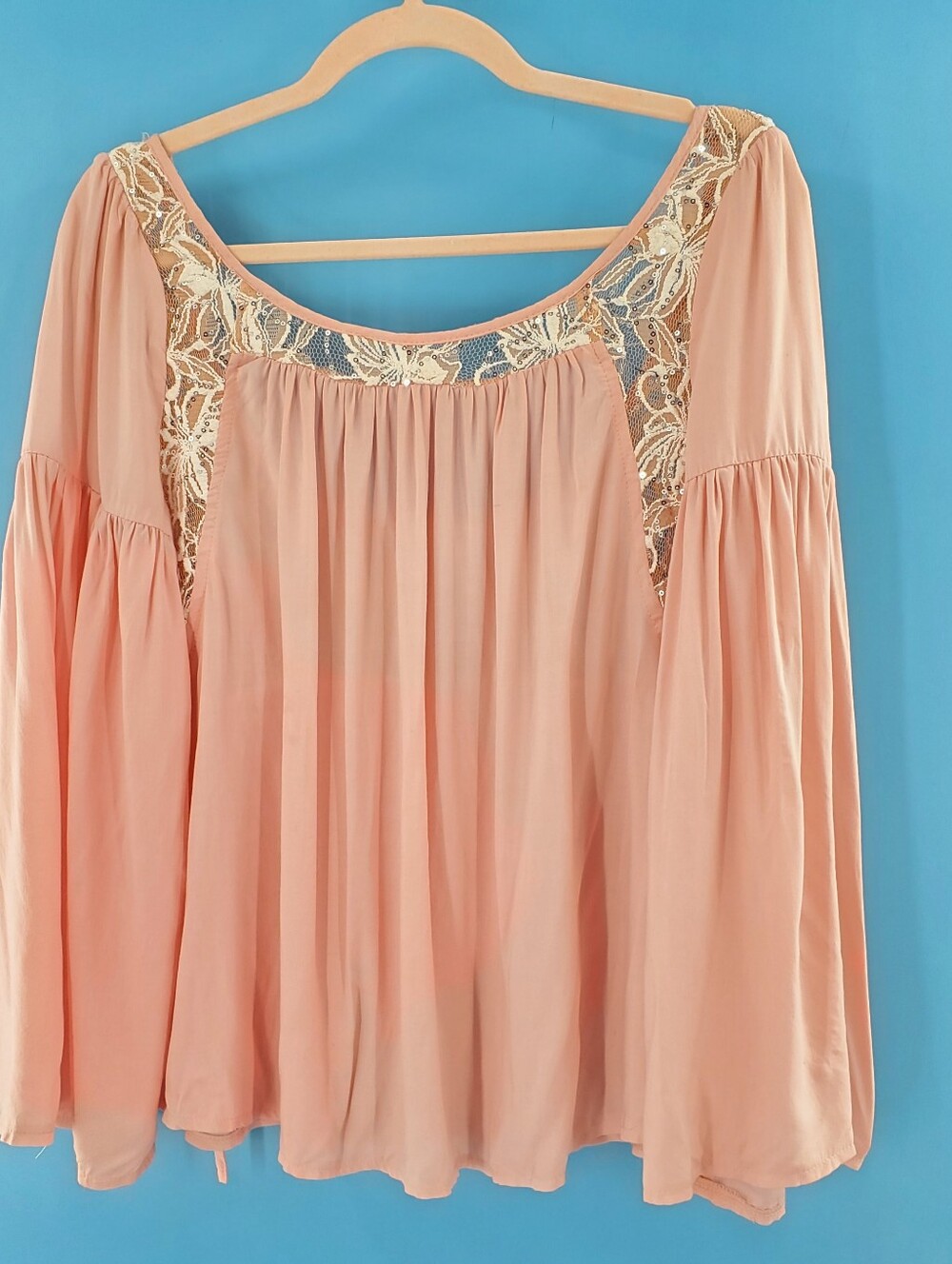 Soieblu pink kimono sleeve blouse M